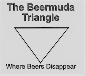 THE BEERMUDA TRIANGLE WHERE BEERS DISAPPEAR logo