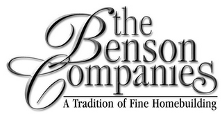 THE BENSON COMPANIES A TRADITION OF FINE HOMEBUILDING logo
