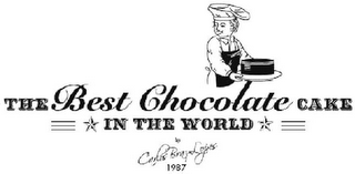 THE BEST CHOCOLATE CAKE IN THE WORLD BYCARLOS BRAZ LOPES 1987 logo