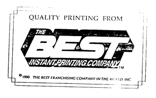 THE BEST INSTANT PRINTING COMPANY logo