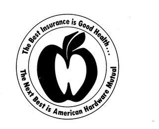 THE BEST INSURANCE IS GOOD HEALTH...THE NEXT BEST IS AMERICAN HARDWARE MUTUAL logo