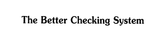 THE BETTER CHECKING SYSTEM logo