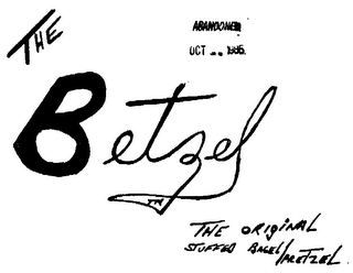 THE BETZEL THE ORIGINAL STUFFED BAGEL/PRETZEL logo