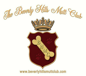 THE BEVERLY HILLS MUTT CLUB BHMC WWW.BEVERLYHILLSMUTTCLUB.COM logo