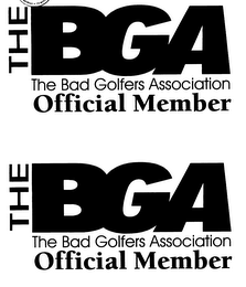 THE BGA THE BAD GOLFERS ASSOCIATION logo