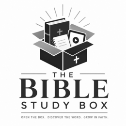 THE BIBLE STUDY BOX OPEN THE BOX. DISCOVER THE WORD. GROW IN FAITH. logo