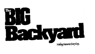 THE BIG BACKYARD MAKING MEMORIES EVERY DAY... logo