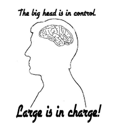 THE BIG HEAD IS IN CONTROL. LARGE IS IN CHARGE! logo