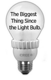 THE BIGGEST THING SINCE THE LIGHT BULB CREE logo