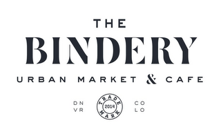 THE BINDERY URBAN MARKET & CAFE TRADEMARK 2014 DNVR COLO logo