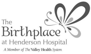 THE BIRTHPLACE AT HENDERSON HOSPITAL A MEMBER OF THE VALLEY HEALTH SYSTEM logo