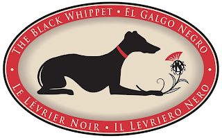 THE BLACK WHIPPET EL GALGO NEGRO LE LEVRIER NOIR IL LEVRIERO NERO logo