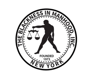 THE BLACKNESS IN MANHOOD, INC NEW YORK FOUNDED 1973 logo
