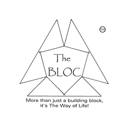 THE BLOC MORE THAN JUST A BUILDING BLOCK IT'S THE WAY OF LIFE! logo