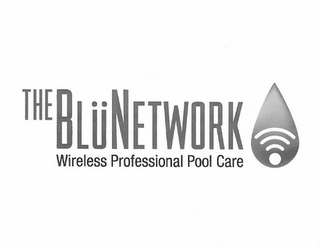 THE BLU NETWORK WIRELESS PROFESSIONAL POOL CARE logo