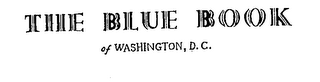 THE BLUE BOOK OF WASHINGTON,D.C. ELITE REGISTER logo
