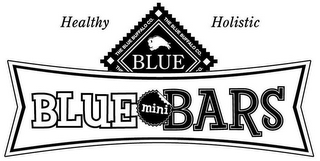 THE BLUE BUFFALO CO. BLUE BLUE MINI BARS HEALTHY HOLISTIC logo