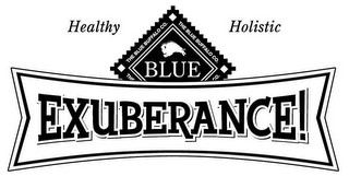 THE BLUE BUFFALO CO. BLUE EXUBERANCE HEALTHY HOLISTIC logo