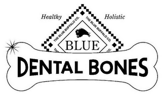 THE BLUE BUFFALO CO. HEALTHY HOLISTIC BLUE DENTAL BONES logo