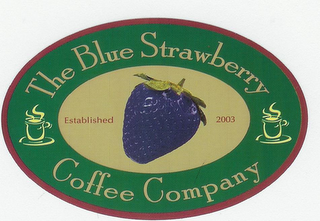 THE BLUE STRAWBERRY COFFEE COMPANY ESTABLISHED 2003 logo