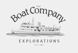 THE BOAT COMPANY EXPLORATIONS EST. 1980 logo