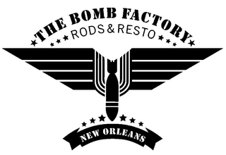 THE BOMB FACTORY RODS & RESTO NEW ORLEANS logo