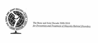 ·THE BONE AND JOINT DECADE·JOINT MOTION 2000-2010 THE BONE AND JOINT DECADE JOINT MOTION 2000-2010 FOR PREVENTION AND TREATMENT OF MUSCULO-SKELETAL DISORDERS logo