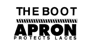 THE BOOT APRON PROTECTS LACES logo