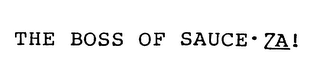 THE BOSS OF SAUCE ZA! logo