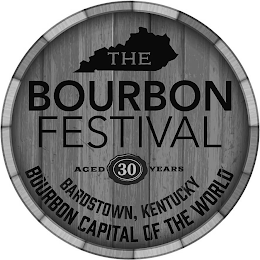 THE BOURBON FESTIVAL AGED 30 YEARS BARDSTOWN, KENTUCKY BOURBON CAPITAL OF THE WORLD logo