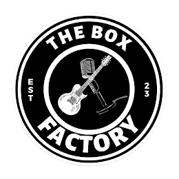 THE BOX FACTORY EST 23 logo