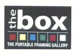 THE BOX THE PORTABLE FRAMING GALLERY logo