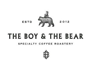 THE BOY & THE BEAR SPECIALTY COFFEE ROASTERY BB ESTD 2012 logo