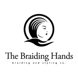 THE BRAIDING HANDS BRAIDING AND STYLING CO. logo