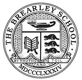 THE BREARLEY SCHOOL BY TRUTH AND TOIL MDCCCLXXXIV logo