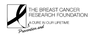 THE BREAST CANCER RESEARCH FOUNDATION PREVENTION AND A CURE IN OUR LIFETIME logo