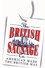 THE BRITISH SAUSAGE CO. AMERICAN MADE THE BRITISH WAY logo