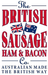 THE BRITISH SAUSAGE HAM & BACON CO. AUSTRALIAN MADE THE BRITISH WAY logo