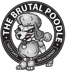 THE BRUTAL POODLE · TASTY EATS MEAN DRINKS · logo