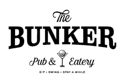 THE BUNKER PUB & EATERY SIP SWING STAY A WHILE logo