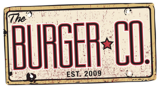 THE BURGER CO. EST. 2009 logo
