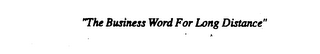 "THE BUSINESS WORD FOR LONG DISTANCE" logo