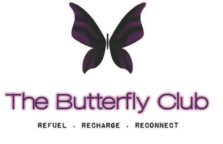 THE BUTTERFLY CLUB REFUEL. RECHARGE. RECONNECT logo