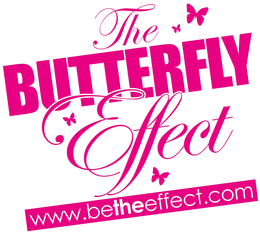 THE BUTTERFLY EFFECT WWW.BETHEEFFECT.COM logo