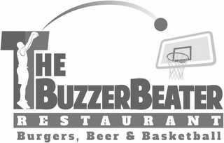 THE BUZZER BEATER RESTAURANT BURGERS, BEER & BASKETBALL logo