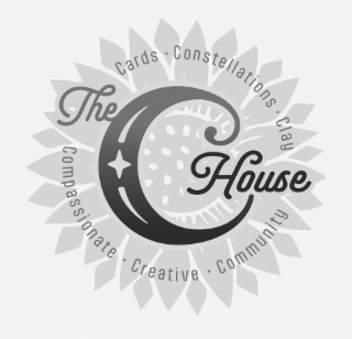THE C HOUSE CARDS · CONSTELLATIONS · CLAY COMPASSIONATE · CREATIVE · COMMUNITY logo