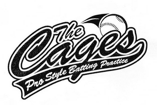 THE CAGES, PRO STYLE BATTING PRACTICE logo
