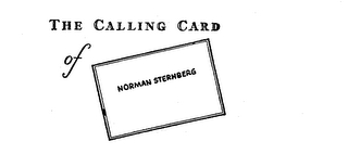 THE CALLING CARD OF NORMAN STERNBERG logo