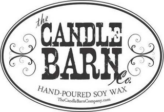 THE CANDLE BARN CO. HAND-POURED SOY WAXTHECANDLEBARNCOMPANY.COM logo
