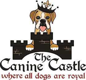 THE CANINE CASTLE WHERE ALL DOGS ARE ROYAL logo
